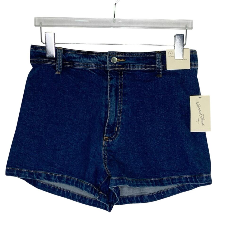 Universal Thread Sailor Denim Shorts 8 NEW Dark Blue High Rise 3" Inseam